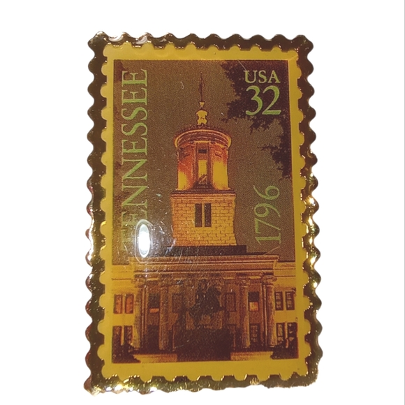 Vintage 1996 Statehood 200th Anniversary USPS 1796 Tennessee 32¢ Stamp Pin - Picture 1 of 5